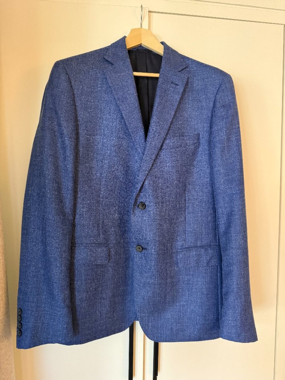 The Men's Store at Bloomingdale's Wool/Silk/Linen Blue Sports Coat - 42L
